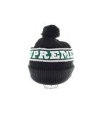 シュプリーム SUPREME 24AW BIG STRIPE LOGO BEANIE ビッグ ストライプ ロゴ ビーニー ニット帽 ブラック グリーン 黒 緑 【ブランド古着ベクトル】【中古】 ▲260530
