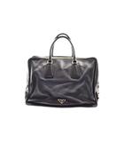プラダ PRADA トライアングル ロゴ プレート ヴィッテロダイノ レザー ブリーフケース バッグ ブラック 黒 【ブランド古着ベクトル】【中古】☆AA★▲■260410