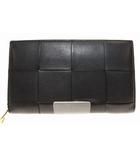 ボッテガヴェネタ BOTTEGA VENETA カセット ラウンドファスナー ウォレット ラウンドジップ レザー 長財布 ブラック 【ブランド古着ベクトル】【中古】☆AA★▲■260412