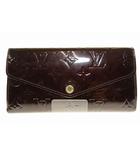 ルイヴィトン LOUIS VUITTON モノグラム ヴェルニ ポルトフォイユ サラ M90152 二つ折り 長財布 アマラント 【ブランド古着ベクトル】【中古】☆AA★▲■260509