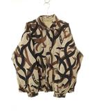 シュプリーム SUPREME 19AW REVERSIBLE PUFFY WORK JACKET M リバーシブル ワーク ジャケット トライバル柄 ベージュ 【ブランド古着ベクトル】【中古】☆AA★260412