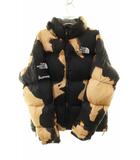 21AW BLEACHED DENIM PRINT NUPTSE JACKET M NF0A7WO8 ブリーチ デニム プリント ヌプシ ダウン ジャケット 【ブランド古着ベクトル】【中古】260320