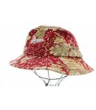 シュプリーム SUPREME 18SS ZIP TWILL CRUSHER FLORAL RED ジップ チノ ツイル クラッシャー フローラル レッド 赤 バケハ バケットハット 【ブランド古着ベクトル】【中古】☆AA★260422