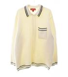 24AW ZIP UP POLO SWEATER WHITE L ジップ アップ ポロ セーター ホワイト 白 長袖 ロゴ 【ブランド古着ベクトル】【中古】☆AA★260422