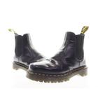 ドクターマーチン DR.MARTENS 2976 BEX SQUARED CHELSEA BOOTS BLACK UK7 スクエア チェルシー ブーツ スムース レザー サイドゴア 厚底 ボリューム ソール イエロー ステッチ ブラック 黒 【ブランド古着ベクトル】【中古】●▲260612