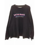 ダイリク DAIRIKU 21AW YOUNG EMBROIDERY TEE ONESIZE NAVY 21AW-C-7 ロゴ ロンT 刺繍 長袖 ネイビー 【ブランド古着ベクトル】【中古】260410