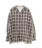 ウィズ WHIZ CHOP SHIRT GRAY Lサイズ WL-S-100 グラデーション オープンカラー チェック シャツ 長袖 グレー 【ブランド古着ベクトル】【中古】●■260423