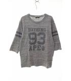 アベイシングエイプ A BATHING APE ゲームシャツ ナンバリング Tシャツ Mサイズ プリント 五分袖 グレー 【ブランド古着ベクトル】【中古】260426