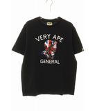 アベイシングエイプ A BATHING APE VERY APE CALLEGE GENERAL TEE BLACK M UK柄 ロゴ プリント Tシャツ 半袖 ブラック 【ブランド古着ベクトル】【中古】260426