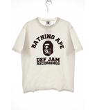 アベイシングエイプ A BATHING APE × DEF JAM BAPE CAMO NYC 10th WHITE M ニューヨーク店 10周年記念 デフ ジャム カレッジ ロゴ  Tシャツ カモ柄 半袖 ホワイト 【ブランド古着ベクトル】【中古】260426