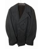 02AW BOA P-COAT BLACK 50 イタリア製 ボア Pコート ここのえ期 裏ボア ブラック 【ブランド古着ベクトル】【中古】●260816