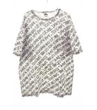 00s OLD STUSSY WORLD TOUR T-SHIRT WHITE L オールド ステューシー ワールド ツアー ワイド ポケット Tシャツ 【ブランド古着ベクトル】【中古】260717