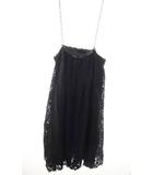 アメリヴィンテージ Ameri VINTAGE MEDI ADJUST SHELLY GATHER DRESS BLACK S チュール ワンピース 刺繍 ブラック 【ブランド古着ベクトル】【中古】●260615