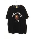 アベイシングエイプ A BATHING APE ZEBRA COLLEGE TEE BLACK XL ゼブラ カレッジ Tシャツ 半袖 ブラック 黒 【ブランド古着ベクトル】【中古】■260618