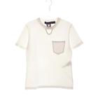 ルイヴィトン LOUIS VUITTON 24AW モノグラム ポケット コットン Tシャツ XSサイズ  RW242WD ホワイト 【ブランド古着ベクトル】【中古】☆AA★●260901