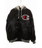 シュプリーム SUPREME × CHAMPION HOODED SATIN VARSITY JACKET BLACK S フーデッド サテン バーシティ ジャケット ブラック 【ブランド古着ベクトル】【中古】☆AA★260731