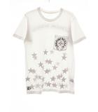 クロムハーツ CHROME HEARTS バック スクロールラベル スター プリント 半袖 Tシャツ ホワイト Sサイズ 胸ポケット 【ブランド古着ベクトル】【中古】☆AA★260809