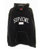 シュプリーム SUPREME 18AW STUDDED HOODED SWEATSHIRT BLACK Mサイズ スタッズ フーデッド スウェットシャツ パーカー ブラック 黒 【ブランド古着ベクトル】【中古】☆AA★260814