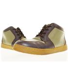 ステューシー STUSSY 90s 00s IMPERIAL LEATHER SNEAKER SIZE 8 インペリアル レザー スニーカー ビンテージ カーキ 【ブランド古着ベクトル】【中古】●▲260715