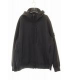 SOFT SHELL R E DYE TECHNOLOGY IN RECYCLED POLYESTER BLACK XXL 7915 ジャケット フーデット パッチ ワッペン ブラック 黒 【ブランド古着ベクトル】【中古】260719