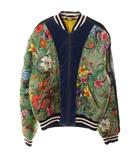 グッチ GUCCI SHORT FLOWER PATTERN SOUVENIR JACKET サイズ 52 ショート フラワー パターン スーベニア ジャケット 【ブランド古着ベクトル】【中古】☆AA★260903