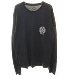 クロムハーツ CHROME HEARTS HONG KONG LIMITED FLORAL CROSS HORSESHOE LONG SLEEVE T BLACK L 香港 フローラルクロス ホースシュー プリント ロンT 長袖 ブラック 【ブランド古着ベクトル】【中古】☆AA★260903
