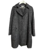  レナウン ad addenda ツイード コート 9 ラメ ウール グレー ブラック ホワイト 黒 白 長袖 アウター