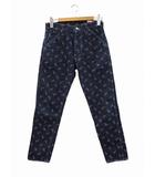 エヴィス EVISU LOT.5500 デニムパンツ ジーンズ カモメ総柄 ネイビー W32