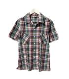 ファイブブラザー FIVE BROTHER チェック柄 半袖 ボタンシャツ L マルチカラー トップス