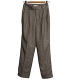 キャロットパンツ スラックス 38 ストレート センタープレス ブラウン系 ボトムス