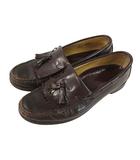 ブルックスブラザーズ BROOKS BROTHERS キルト タッセル ローファー レザー 9.5 D ブラウン系 本革 シューズ 革靴 ビジネスシューズ