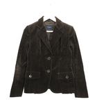 バーバリー ロンドン BURBERRY LONDON ベロア テーラード ジャケット 36 ブラウン 茶 アウター 上着