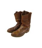 レッドウィング REDWING 80s 1155 ペコスブーツ プリント羽タグ レザー ヴィンテージ ブラウン 7.5 E