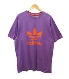 アディダス adidas ADI TREFOIL TEE ロゴプリント Tシャツ 2XL パープル 半袖 カットソー トップス