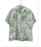  ALOHA REPUBLIC アロハシャツ ハワイアンシャツ リーフ柄 ハワイ製 M コットン 半袖