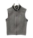 パタゴニア Patagonia サイクルフリースベスト USA製 ジップアップ S グレー トップス