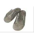 Happy Monograms Slide Sandals シャワーサンダル PVC 黒 グレー系 S 靴 シューズ