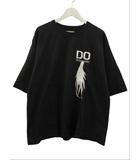 BIRD FEATHER S/S BIG-T Tシャツ 半袖 ブラック 黒 3 L 綿 コットン 刺繍 丸首 トップス