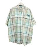 PFG Super Bahama Short Sleeve Shirt FM7190 半袖 チェック シャツ XL ライトブルー トップス