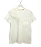 マックスマーラ MAX MARA Tシャツ カットソー シルクオーガンジー フリル 2way ホワイト 白 M カットソー 刺繍 トップス