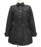 バーバリー ロンドン BURBERRY LONDON キルティング トレンチ コート 40 ブラック 黒 アウター 上着