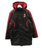 アディダス adidas ACミラン ベンチコート サッカー チャンピオンズリーグ L 中綿 ブラック レッド