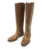 サルトル SARTORE バックベルト ロング ブーツ 36.5 ブラウン系 ジョッキー 革靴 シューズ