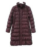 バーバリー ロンドン BURBERRY LONDON ダウンコート 38 ワインレッド 赤系 アウター 上着 スタンドカラー