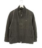 バーバリー ロンドン BURBERRY LONDON チェック柄 リネン混 ジャケット M グレー系 ジップアップ アウター