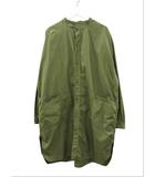 スペルバウンド SPELLBOUND バットダイポプリン オーバー シャツ ロングシャツ バンドカラー オリーブ 3