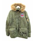 アヴィレックス AVIREX N-3B フライトジャケット ミリタリージャケット ワッペン バックプリント グリーン M