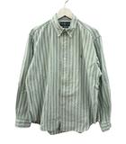 ラルフローレン RALPH LAUREN ストライプ 長袖 ボタンダウンシャツ CLASSIC FIT クラシックフィット LL 緑 グリーン トップス