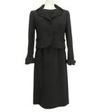 ランバン LANVIN ノワール NOIR ブラックフォーマル アンサンブル セットアップ ワンピース ジャケット 36 黒