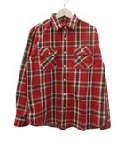 エディーバウアー EDDIE BAUER シャツ 長袖 チェック柄 赤系 レッド 綿 コットン L トップス